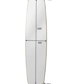 Lustro ścienne nowoczesne rama złota 40x160 cm