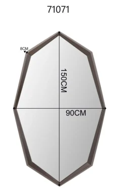 Lustro Ścienne Octagon Coffee 90x150cm