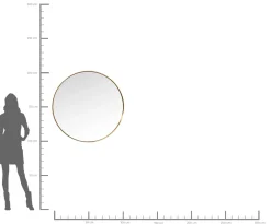 Lustro Curve MO ∅100 cm mosiężne
