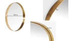 Lustro Curve MO ∅100 cm mosiężne