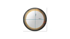 Lustro duże okrągłe czarno-złote Ø100 cm