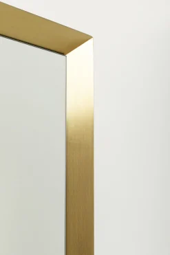 Lustro prostokątne duże rama złota stalowa 70x200 cm