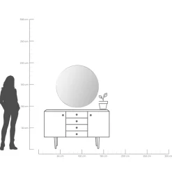 Lustro Starlet Beżowe Ø100cm