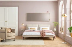 Lustro stojące Curve Rectangular 200x70cm mosiężne