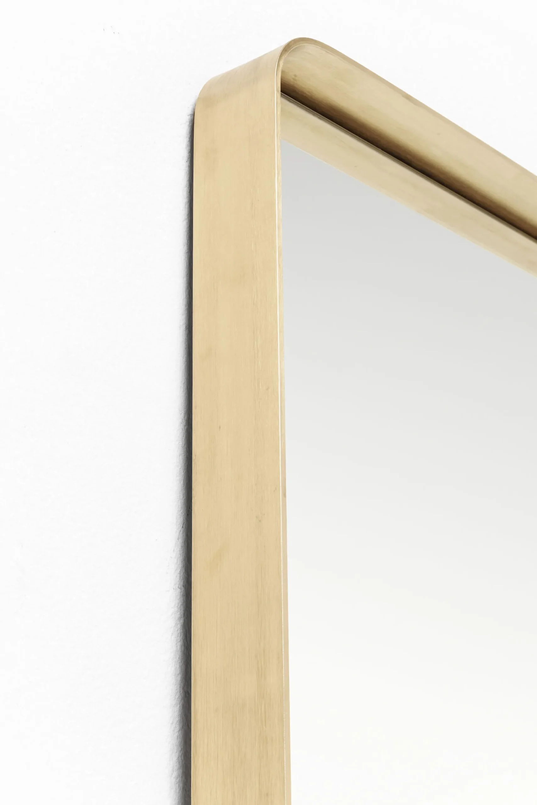 Lustro stojące Curve Rectangular 200x70cm mosiężne