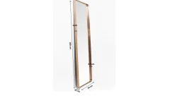 Lustro stojące Curve Rectangular 200x70 cm miedziane