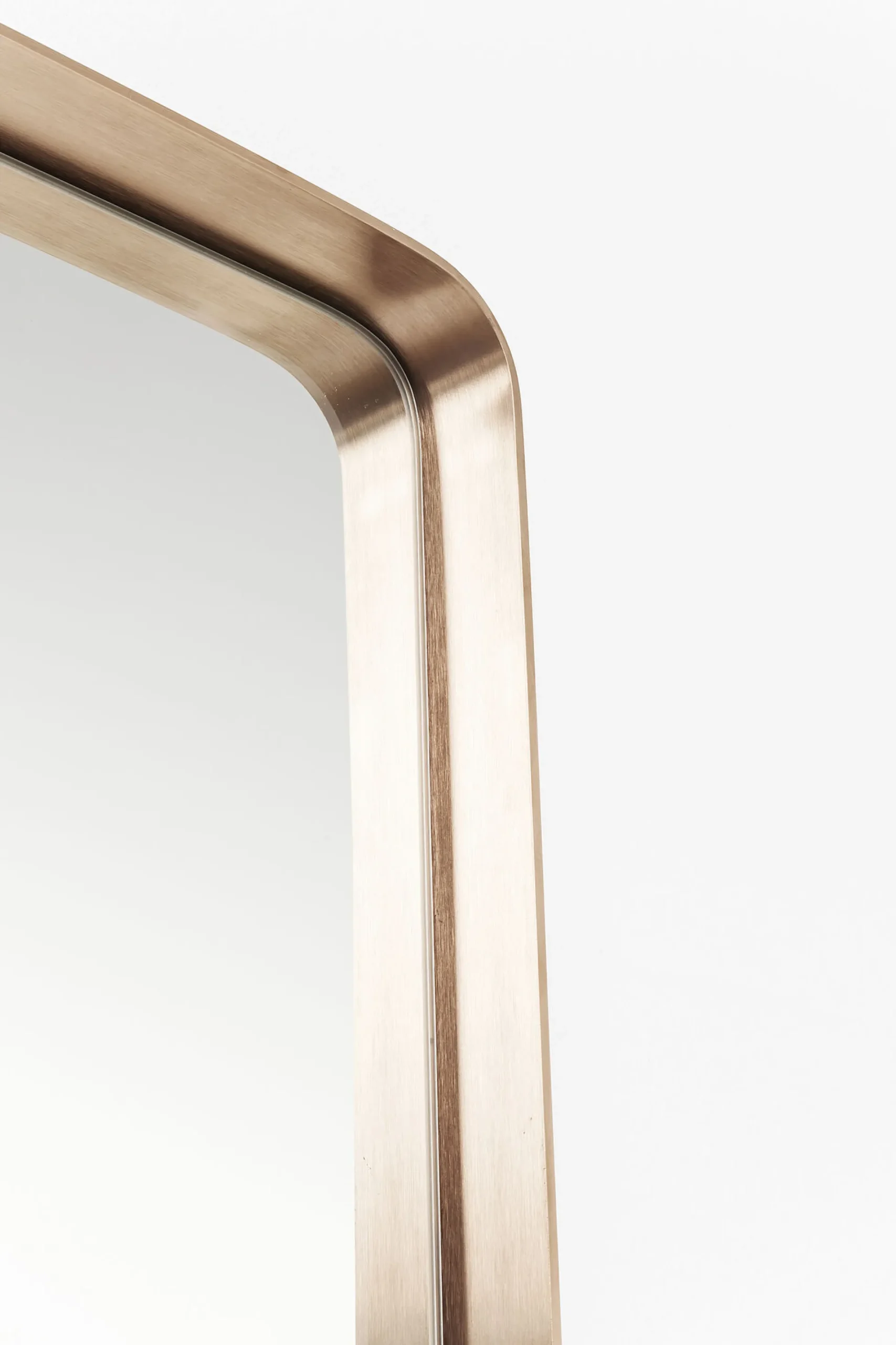 Lustro stojące Curve Rectangular 200x70 cm miedziane