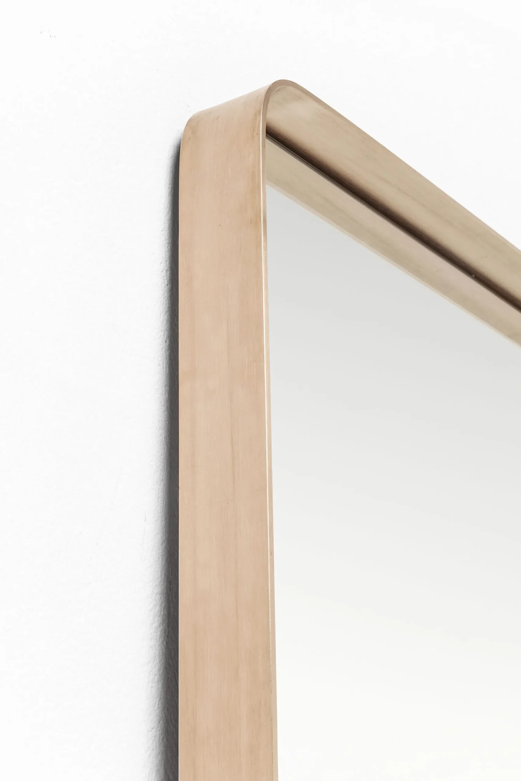 Lustro stojące Curve Rectangular 200x70 cm miedziane