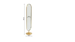 Lustro stojące Curve 40x170 cm złote