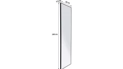 Lustro wiszące Bella 30x130 cm czarne