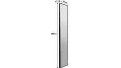 Lustro wiszące Bella 30x180 cm czarne