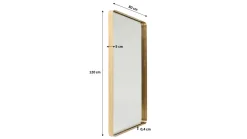 Lustro wiszące Curve Rectangular 120x80 cm mosiężne