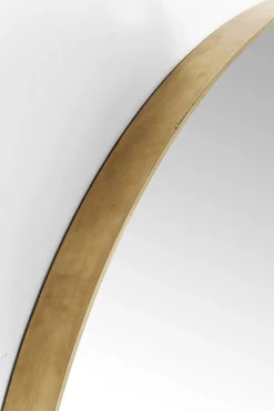 Lustro wiszące Curve Round ∅100 cm mosiężne