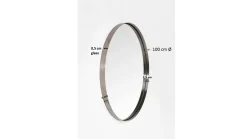 Lustro wiszące Curve Round ∅100 cm mosiężne