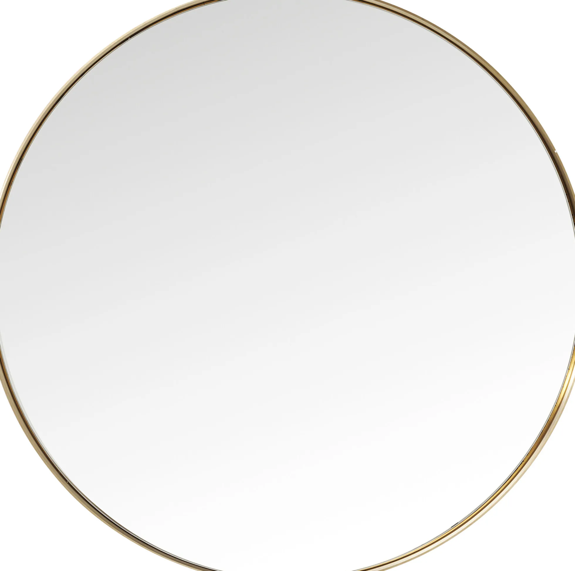 Lustro wiszące Curve Round ∅100 cm mosiężne