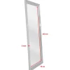 Lustro wiszące Frame 180x90 cm srebrne
