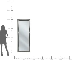 Lustro wiszące Frame 180x90 cm srebrne