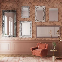 Lustro wiszące Frame 180x90 cm srebrne