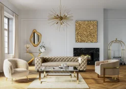Lustro wiszące Hologram 119x76 cm złote