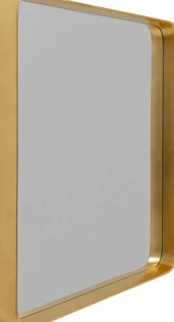 Lustro wiszące kwadratowe ze złotą ramą 103x103 cm