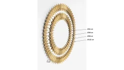 Lustro wiszące Solare Gold Ø132 cm złote