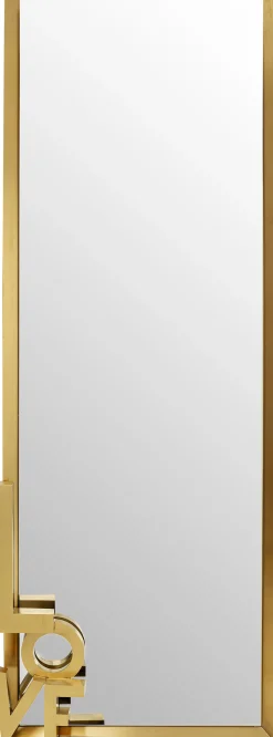 Lustro wiszące złote napis Love 70x200 cm