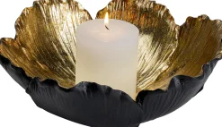 Misa dekoracyjna Flower Bloom Ø25 cm czarno-złota