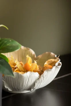 Misa dekoracyjna Flower Bloom Ø20 cm kremowo-złota
