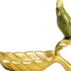 Miseczka dekoracyjna Parrot Guard 21x14 cm zielono-złota