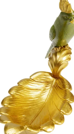 Miseczka dekoracyjna Parrot Guard 21x14 cm zielono-złota