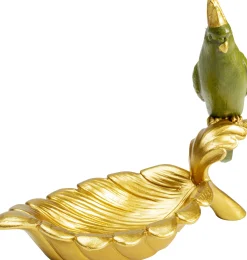 Miseczka dekoracyjna Parrot Guard 21x14 cm zielono-złota