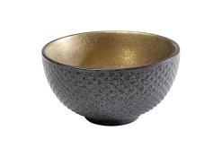 Miseczka na przekąski z porcelany czarno-złota Ø11 cm 250 ml