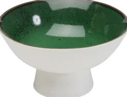 Miska na przekąski zielona porcelana Ø17 cm 500 ml