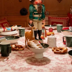 Miska na przekąski zielona porcelana Ø17 cm 500 ml