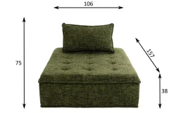 Moduł Portofino L 157 cm zielony