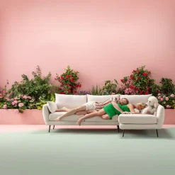 Narożnik Amalfi 275x159 cm kremowy lewy