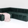 Narożnik Belami 265x210 cm ciemnozielony lewy