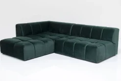 Narożnik Belami 265x210 cm ciemnozielony lewy