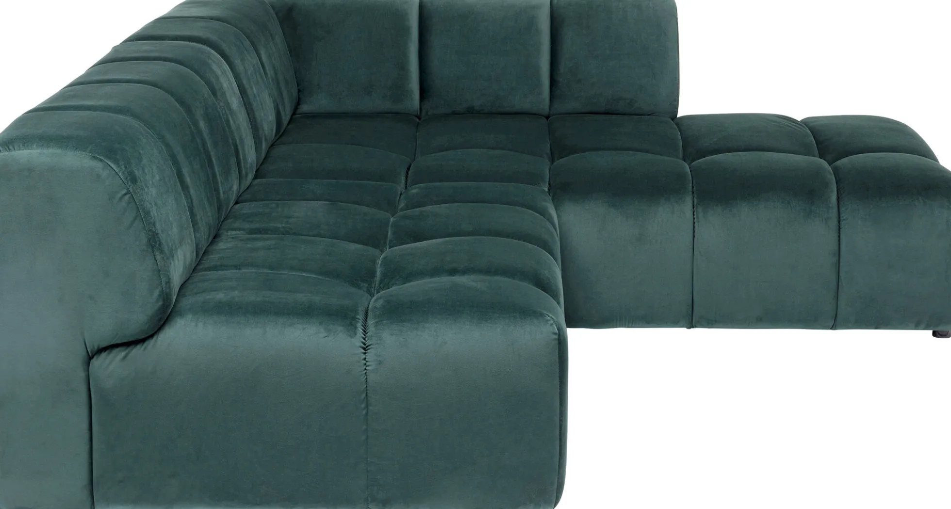 Narożnik Belami 265x210 cm ciemnozielony prawy