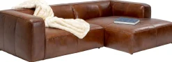 Narożnik Cubetto 270x170 cm brązowy skóra naturalna - prawy