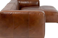 Narożnik Cubetto 270x170 cm brązowy skóra naturalna - prawy