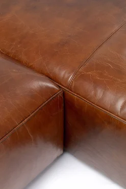 Narożnik Cubetto 270x170 cm brązowy skóra naturalna - prawy