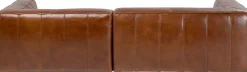 Narożnik Cubetto 270x170 cm brązowy skóra naturalna - prawy