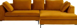 Narożnik Gianni Velvet złoty 290cm prawy