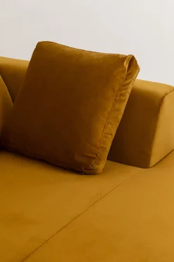 Narożnik Gianni Velvet złoty 290cm prawy
