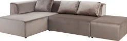 Narożnik Infinity Velvet 306x182 cm taupe lewy