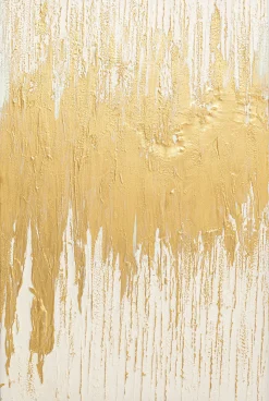 Obraz Abstract 80x120 cm biało-złoty