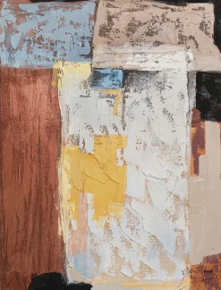 Obraz abstrakcja do salonu kolorowy ręcznie malowany 90x120 cm