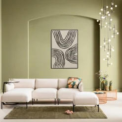 Obraz do salonu artystyczne wzory czarne 73x113 cm