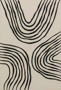 Obraz do salonu artystyczne wzory czarne 73x113 cm